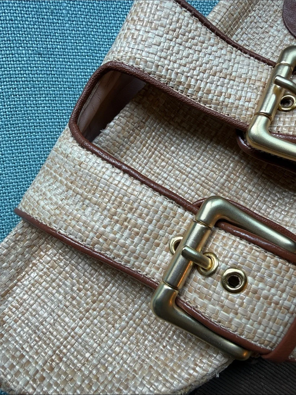 J. Crew raffia textured